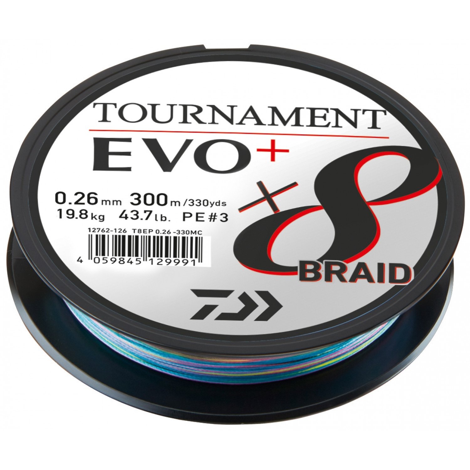 DAIWA Tournament x8 Braid EVO+ Braided Fishing Line multicolor