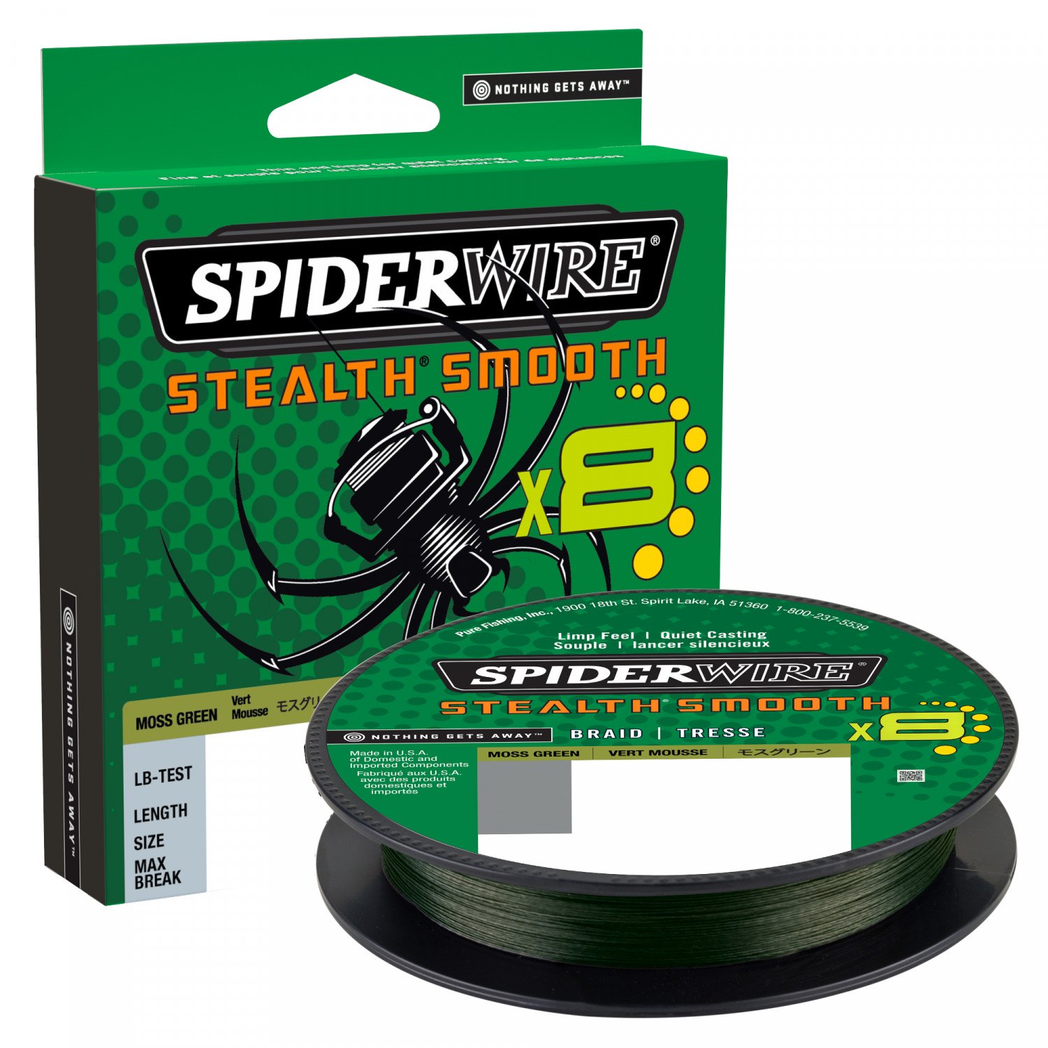SPIDERWIRE SpiderWire Stealth braided fishing line mossgreen 300 1515595 00