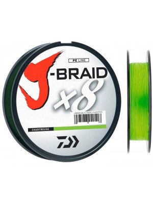 DAIWA J-BRAID X8, 300m, chartreuse, 8-Strand Braided Fishing Line
